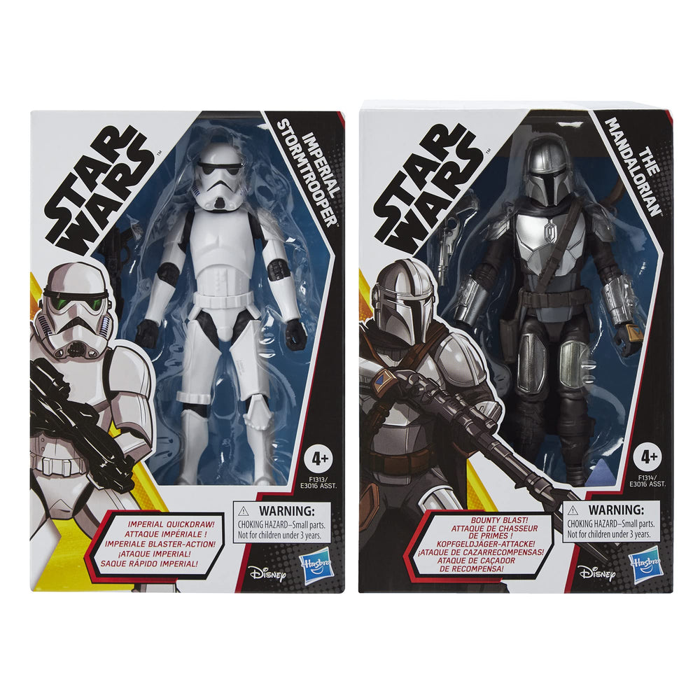 Star Wars Galaxy of Adventures Mandalorian figure detail shows armor and articulation.