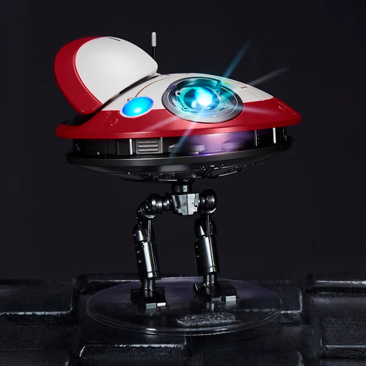 STAR WARS Lola head-sensor activation prompts varied light and movement responses for interactive fun.