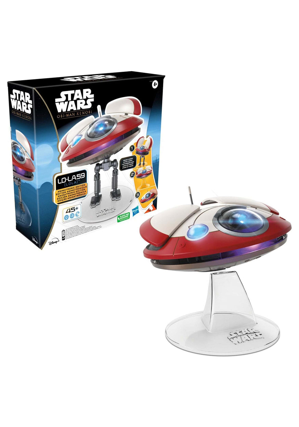 STAR WARS L0-LA59 Lola companion mode with legs attached enables dialogue and action play.
