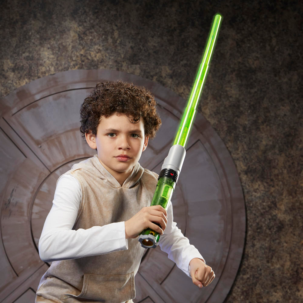 Glowing translucent Kyber Core within STAR WARS Lightsaber Forge