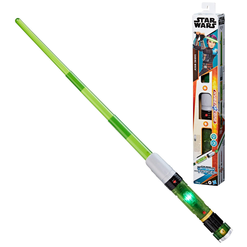 STAR WARS Lightsaber Forge Sabine Wren with green Kyber Core blade for imaginative play
