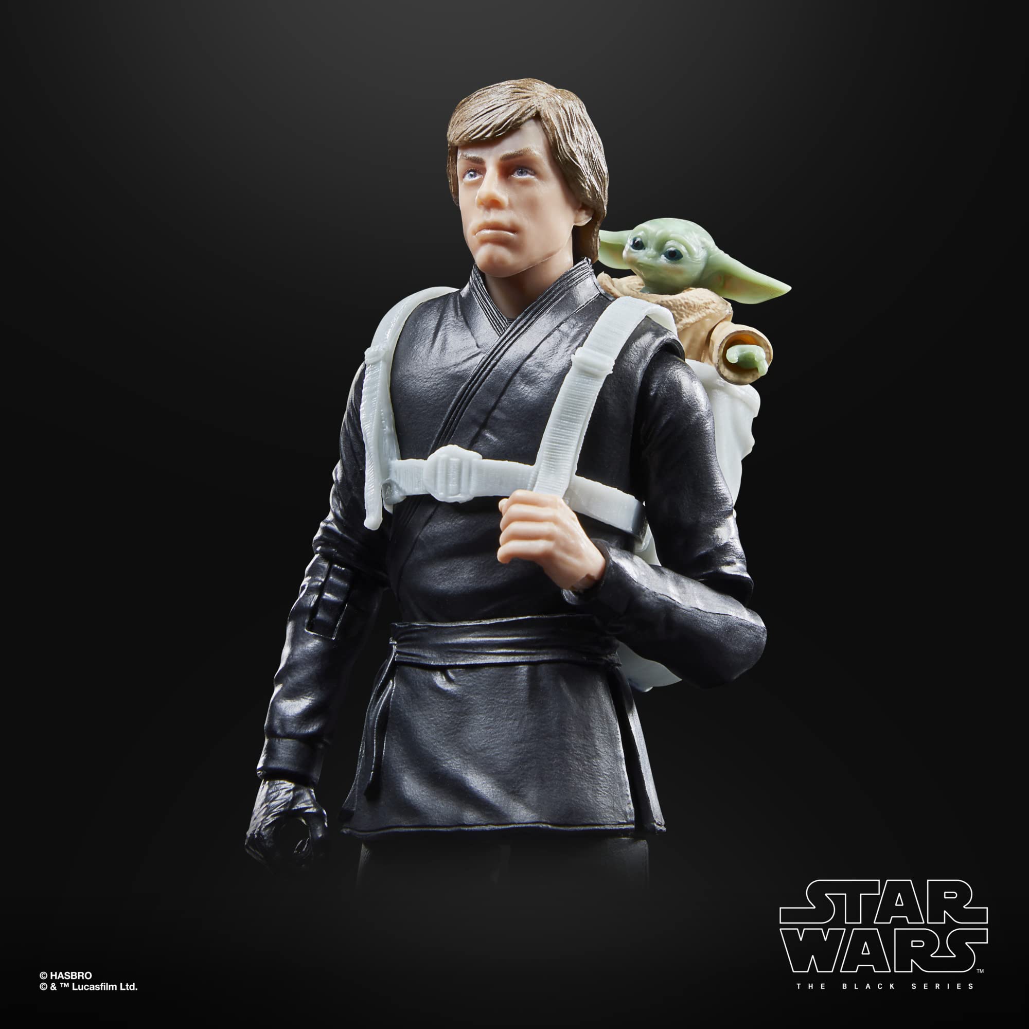 STAR WARS Luke Skywalker & Grogu poseable limbs for dynamic scenes.