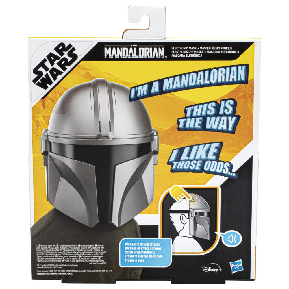 STAR WARS Mandalorian electronic mask batteries included, ready for immediate storytelling adventures.
