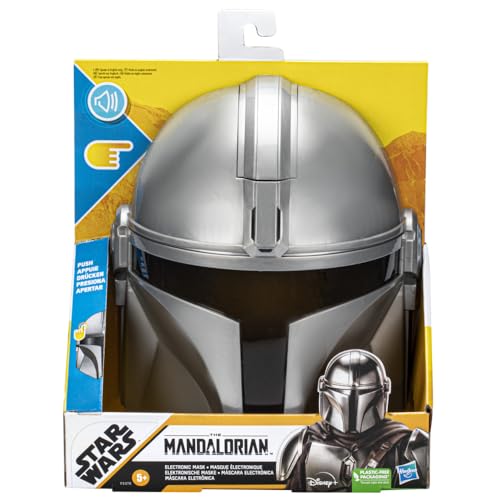 STAR WARS Mandalorian electronic mask with detailed textures enhances imaginative playtime experiences.