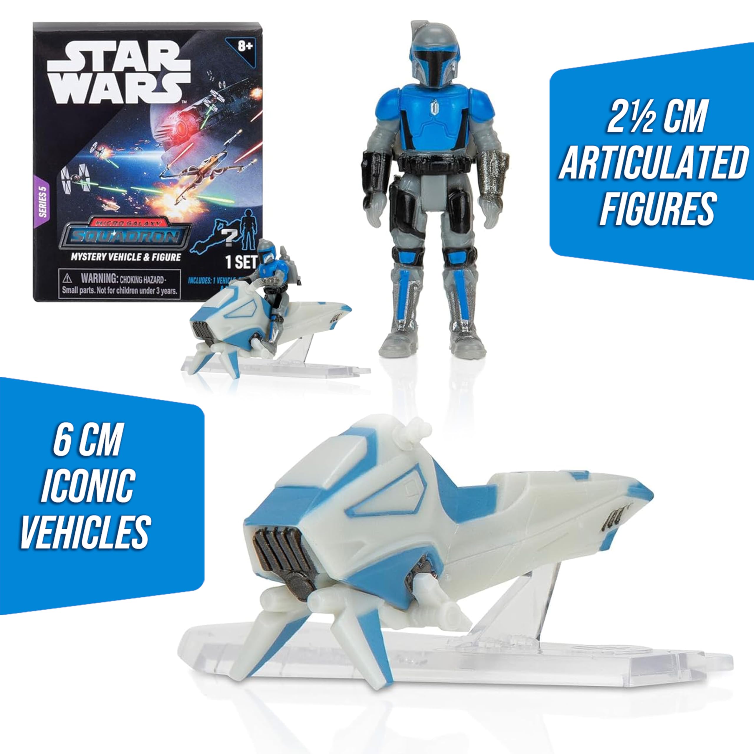 Star Wars Micro Galaxy Series 5 3-pack vehicle 2.5-inch, ready for action and display.