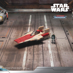 Star Wars Micro Galaxy Squadron A-Wing detailed-scale model suitable for shelf display.