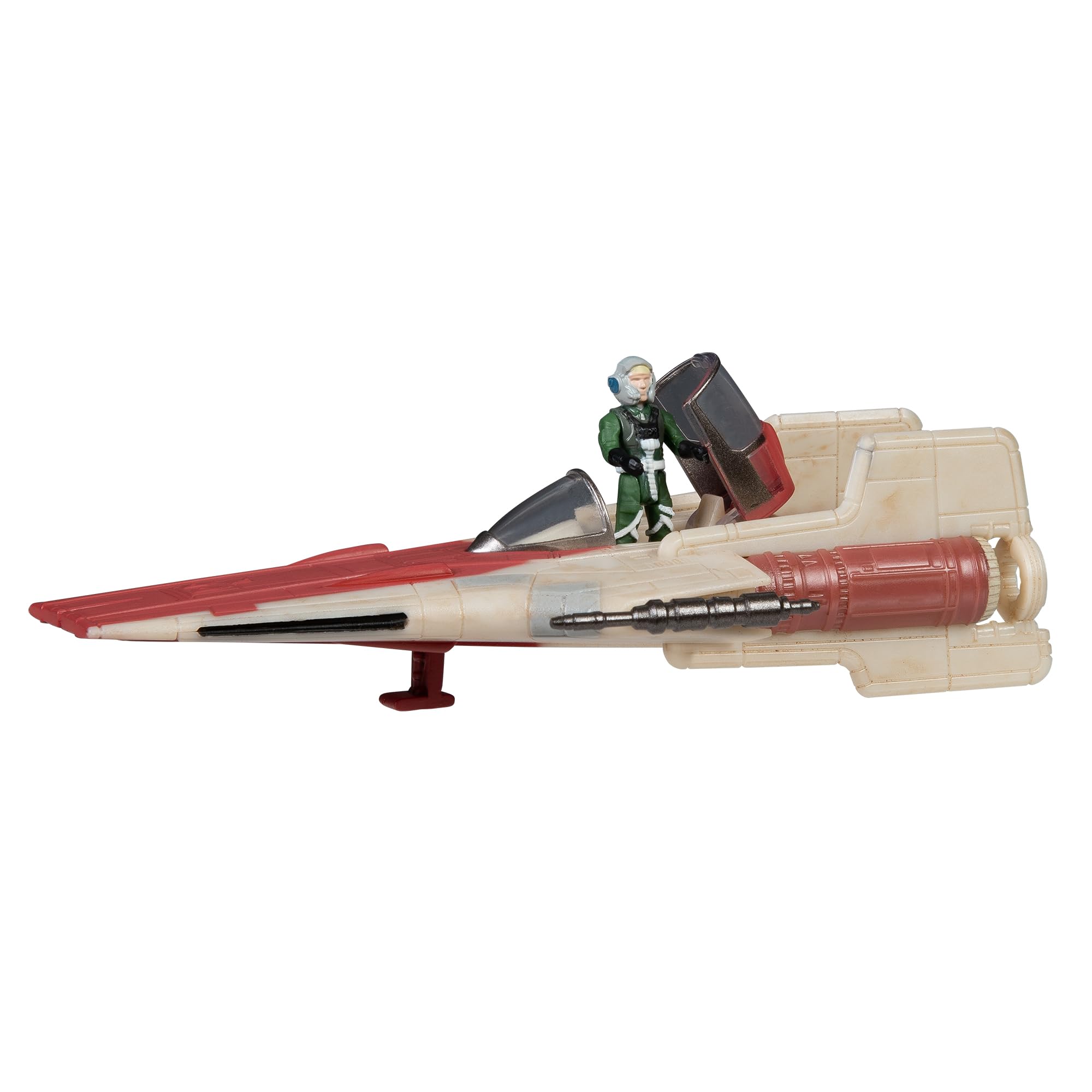 Star Wars Micro Galaxy Squadron A-Wing laser cannons ready detail adds action potential.