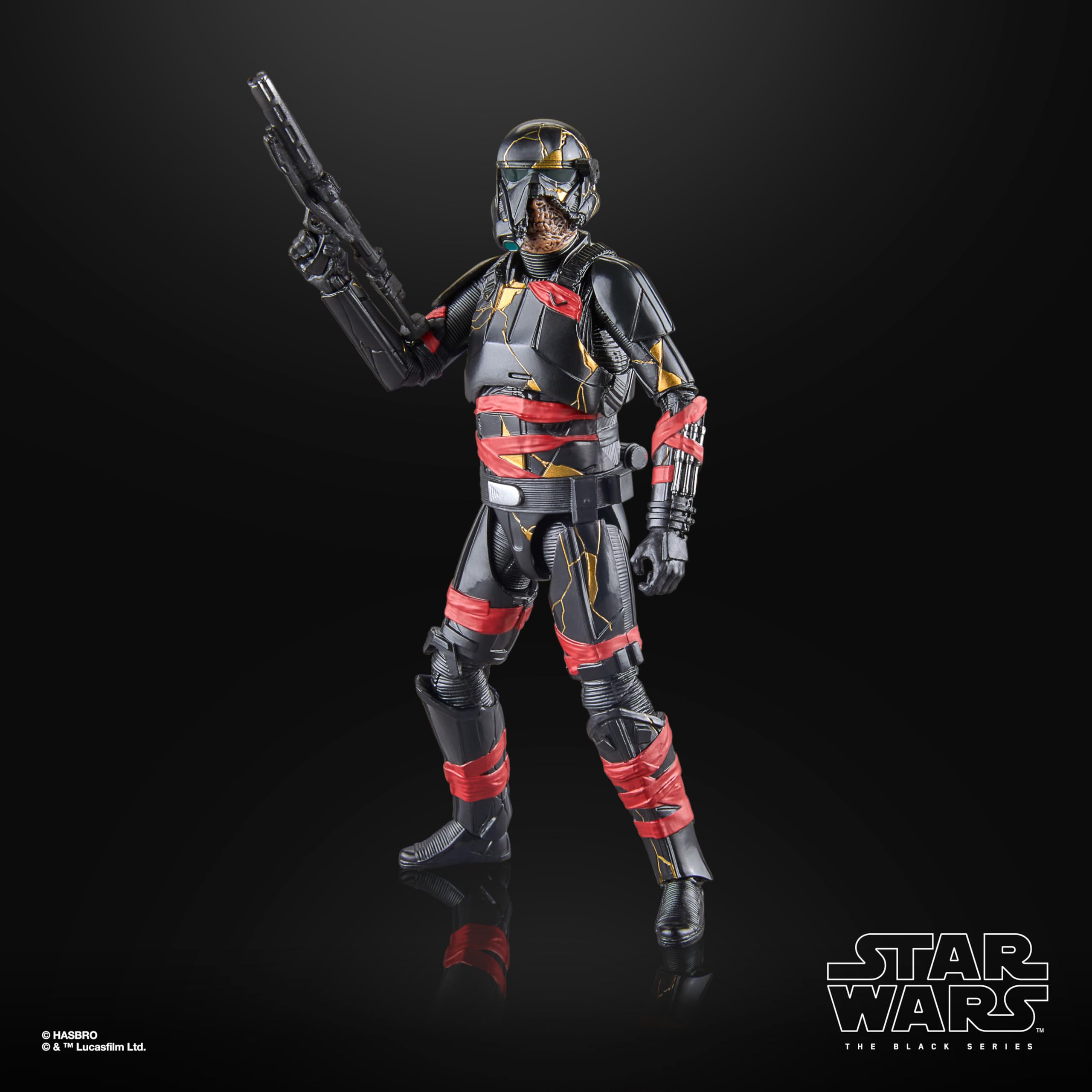 STAR WARS Night Trooper blaster accessory included for authentic action poses.