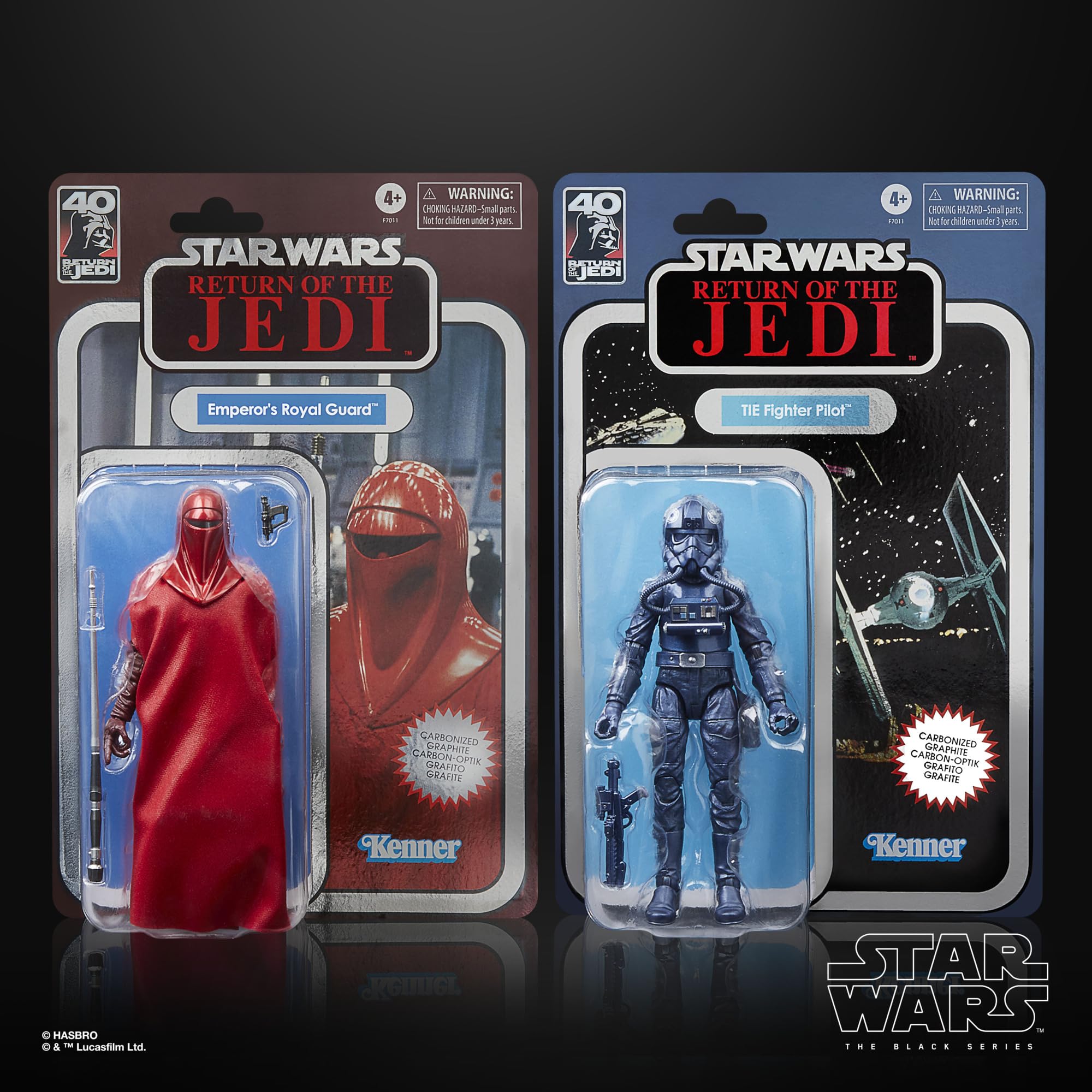 Return of the Jedi 40th Anniversary pack highlights iconic characters with a metallic finish.