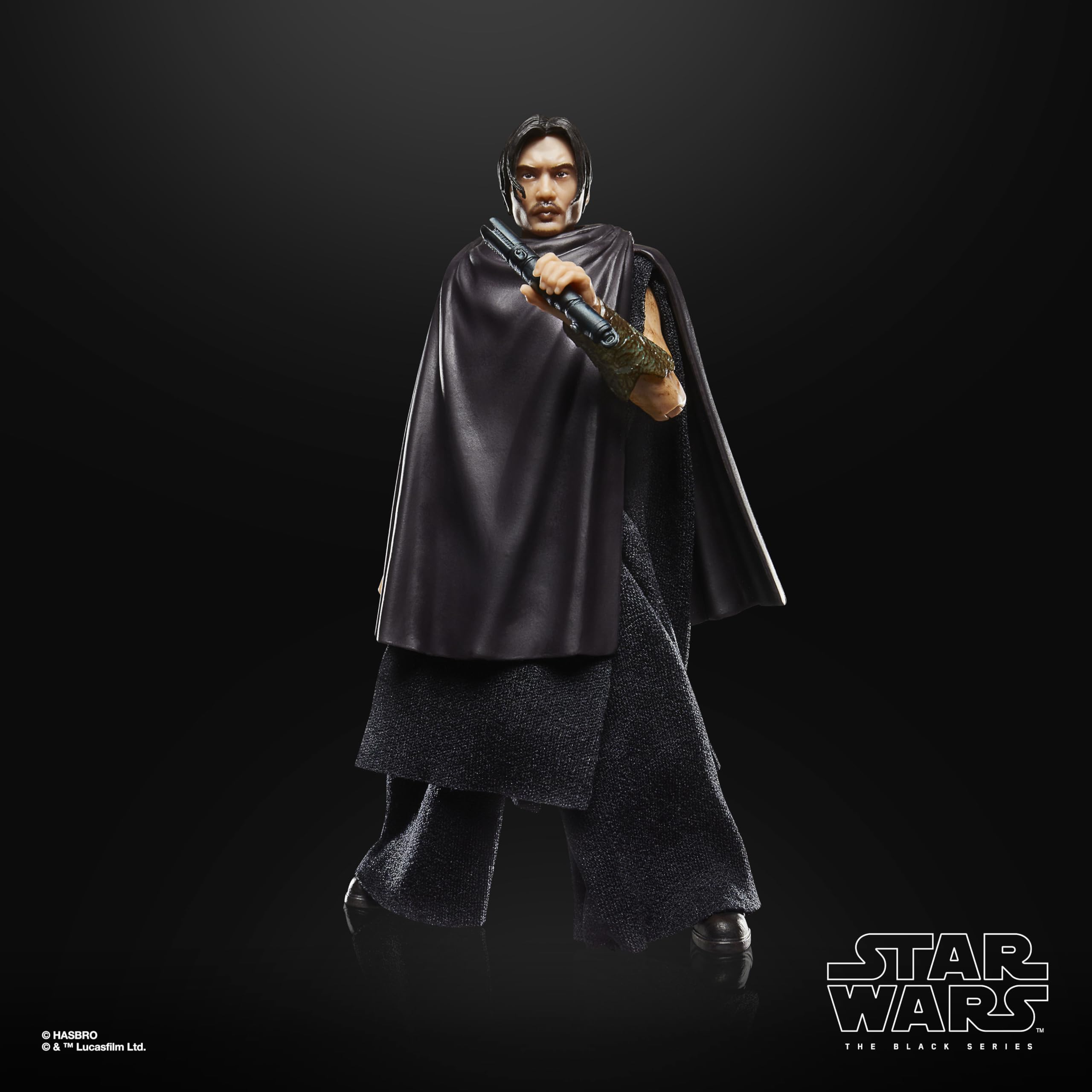 STAR WARS The Stranger Qimir with red Lightsabers for action-ready scenes.
