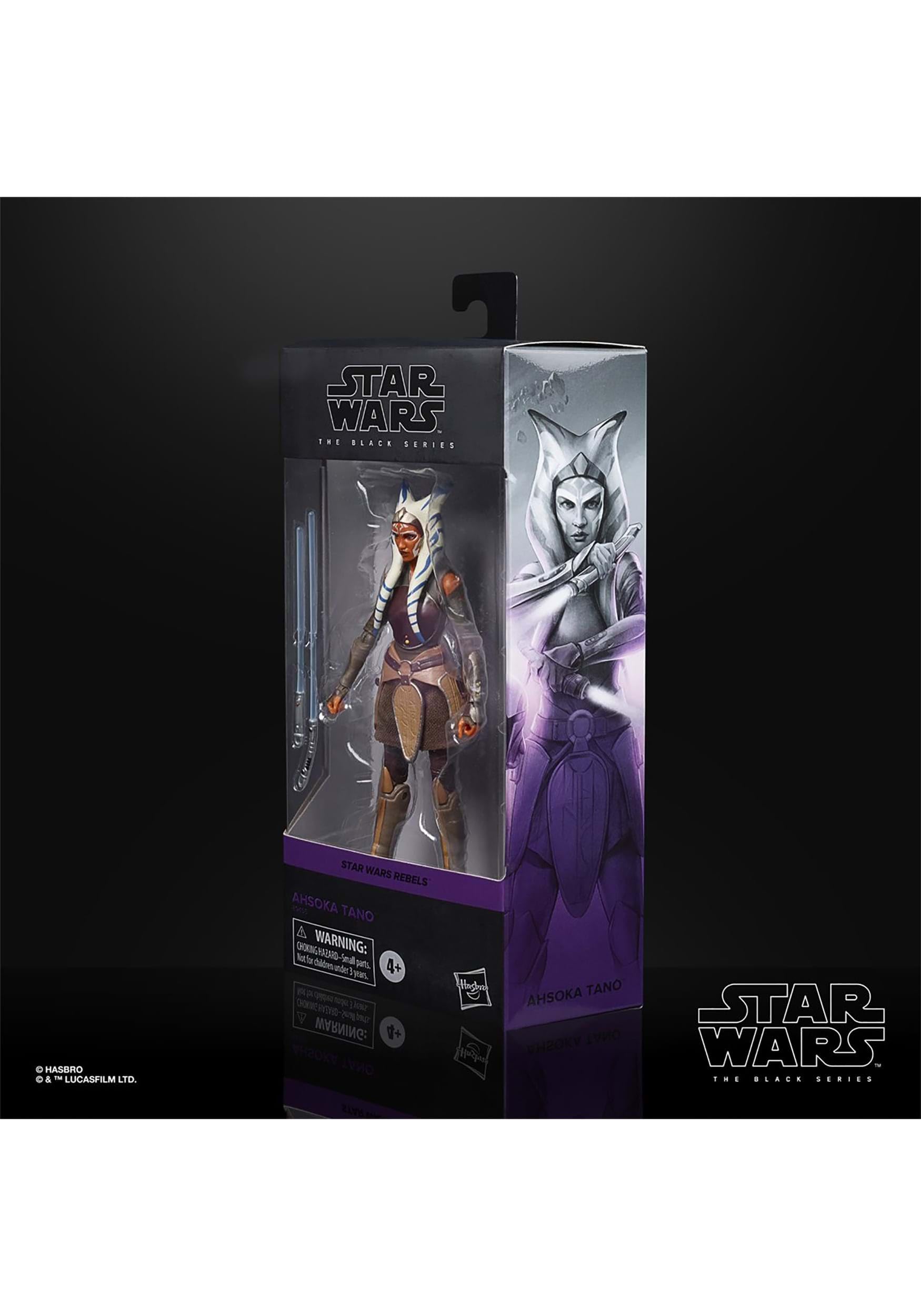 STAR WARS The Black Series Ahsoka Tano figure display-ready for shelves.