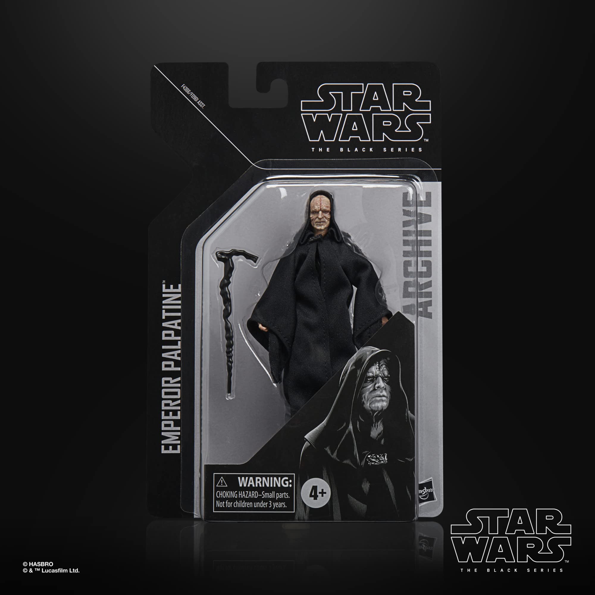 STAR WARS The Black Series Archive Emperor Palpatine close-up showcasing premium deco