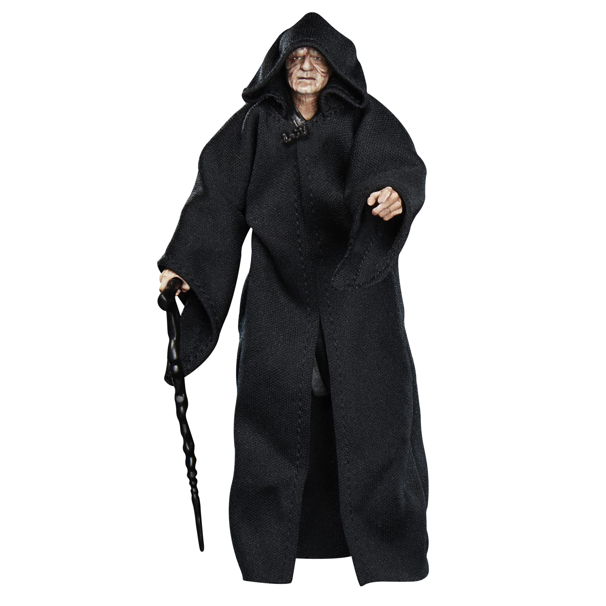 STAR WARS The Black Series Archive Emperor Palpatine figure front view for display