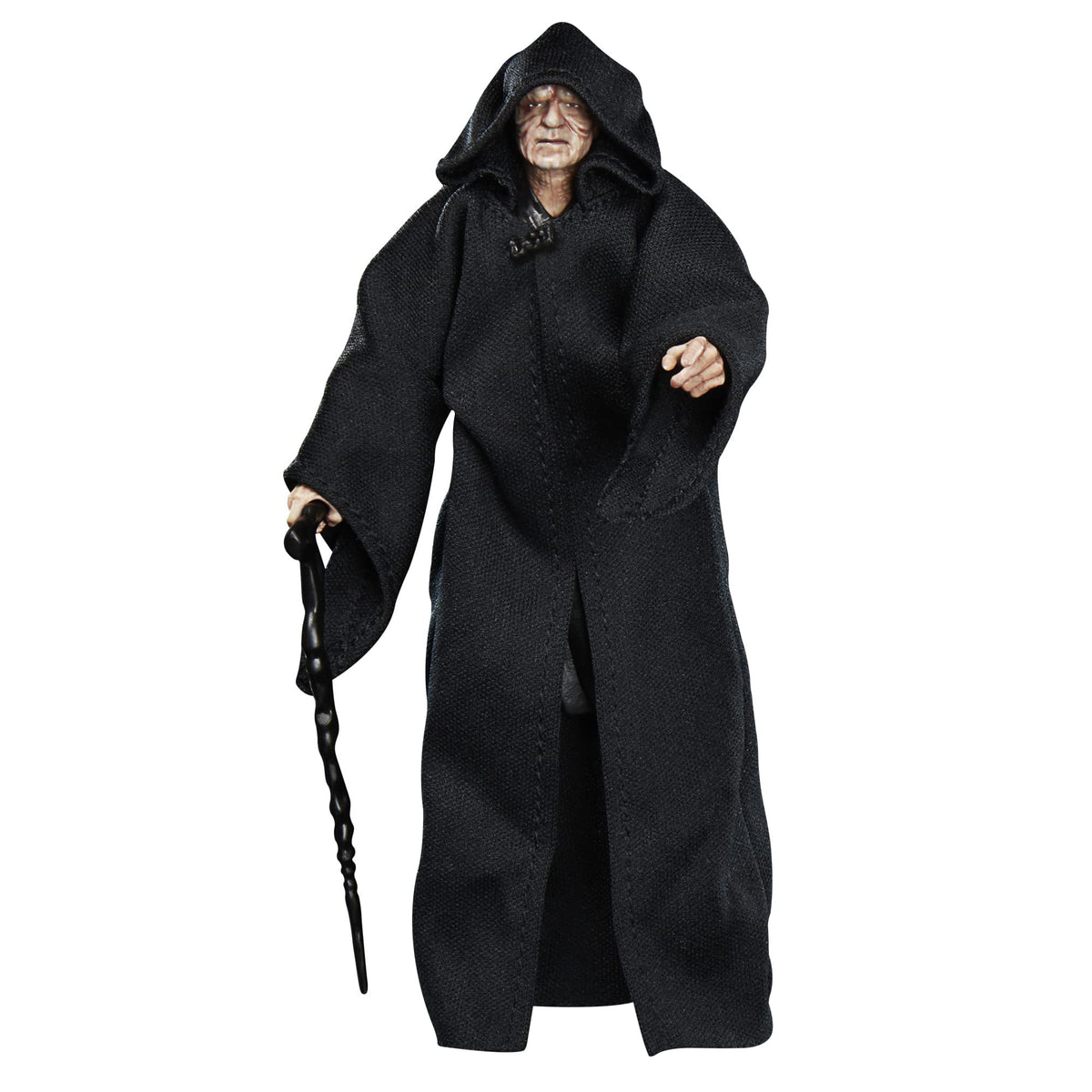 STAR WARS The Black Series Archive Emperor Palpatine figure front view for display
