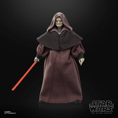 Star Wars The Black Series Darth Sidious with lightsaber for authentic display