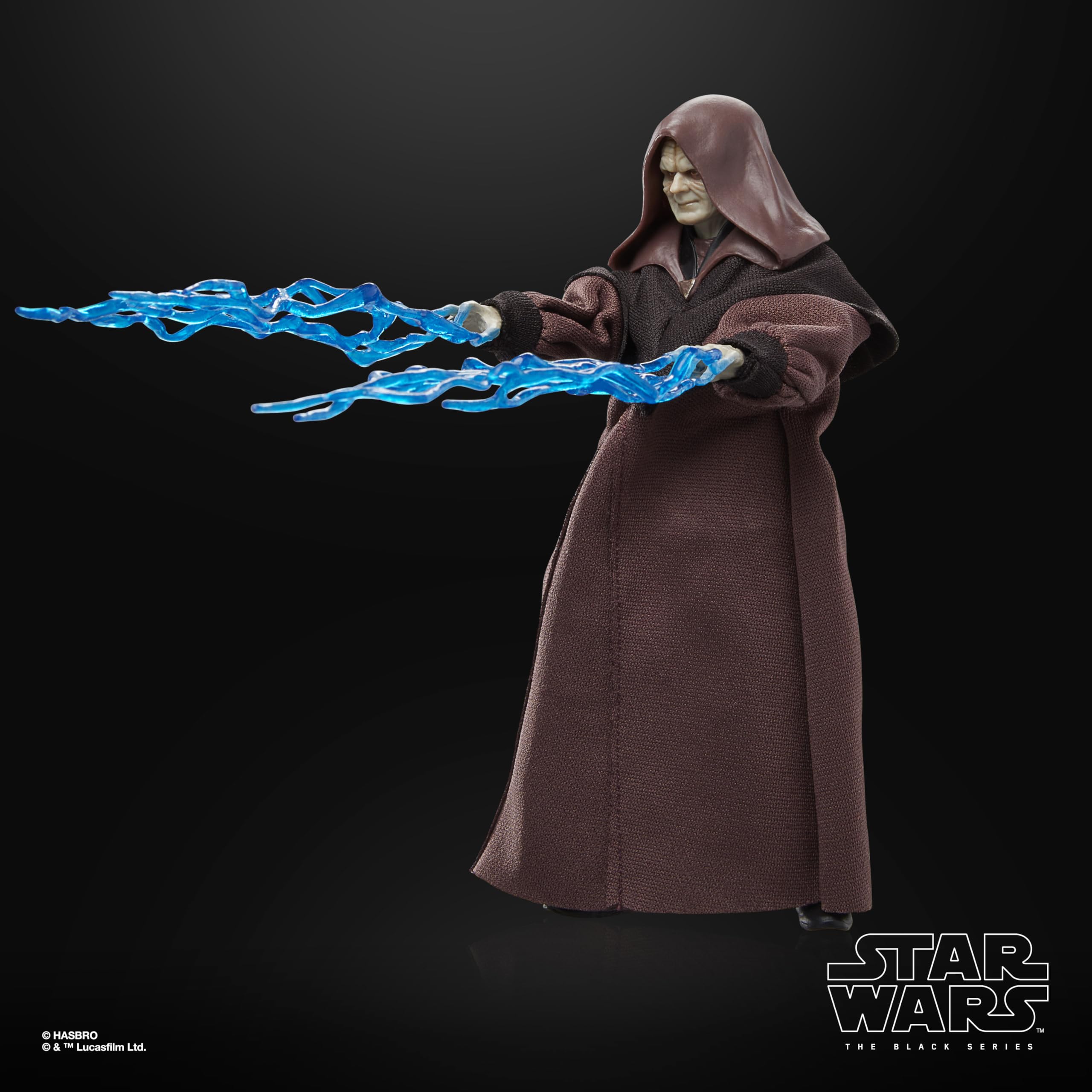 Star Wars The Black Series Darth Sidious supports scene-building with compatible figures
