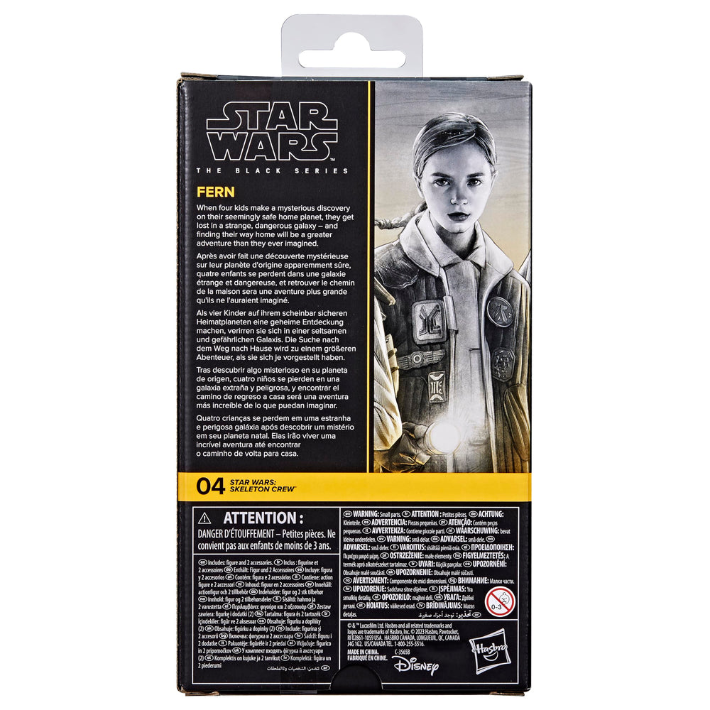 Star Wars The Black Series Fern 6-inch figure on stand for stable posing