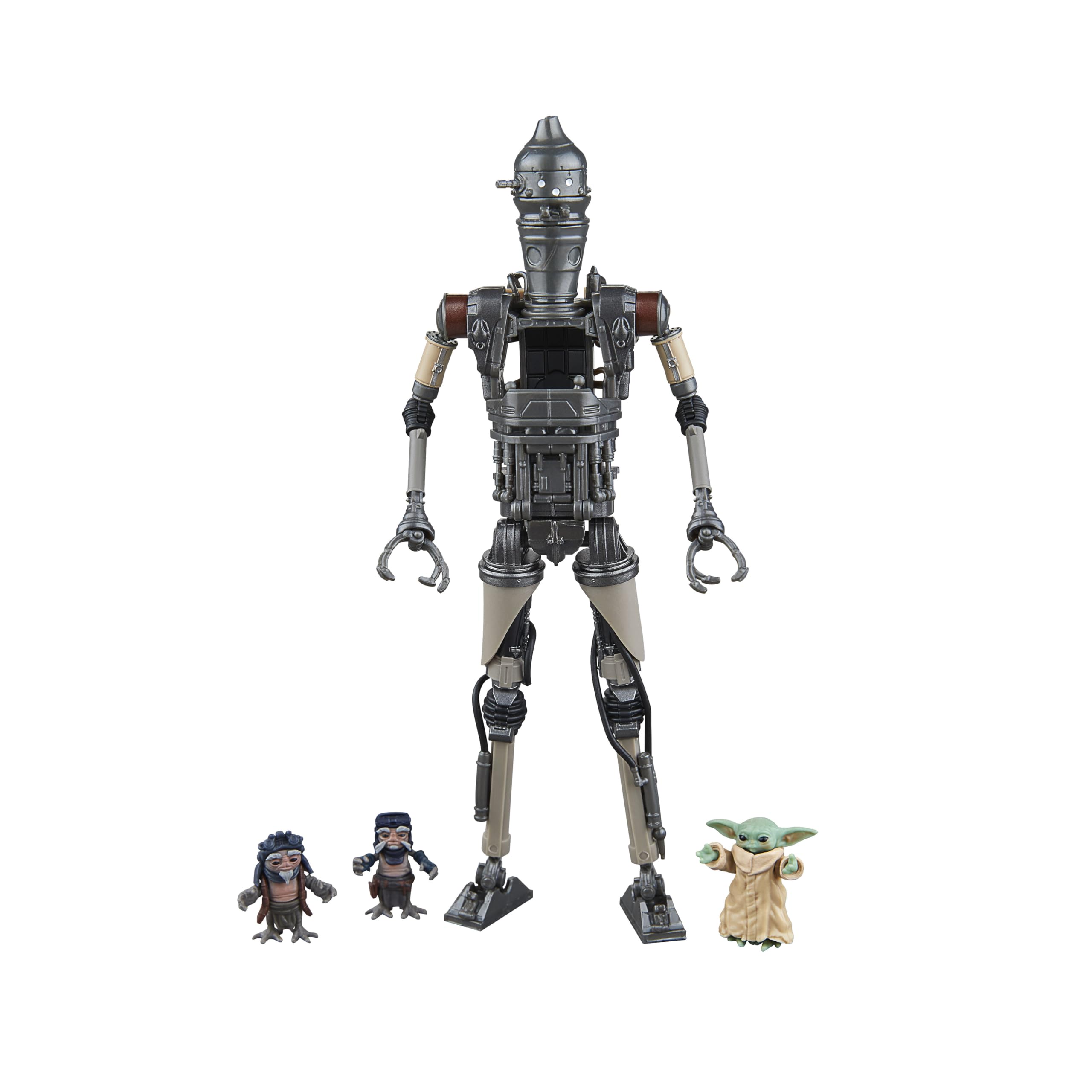 STAR WARS The Black Series IG-12 & Grogu 2-pack closeup highlights premium articulation for display