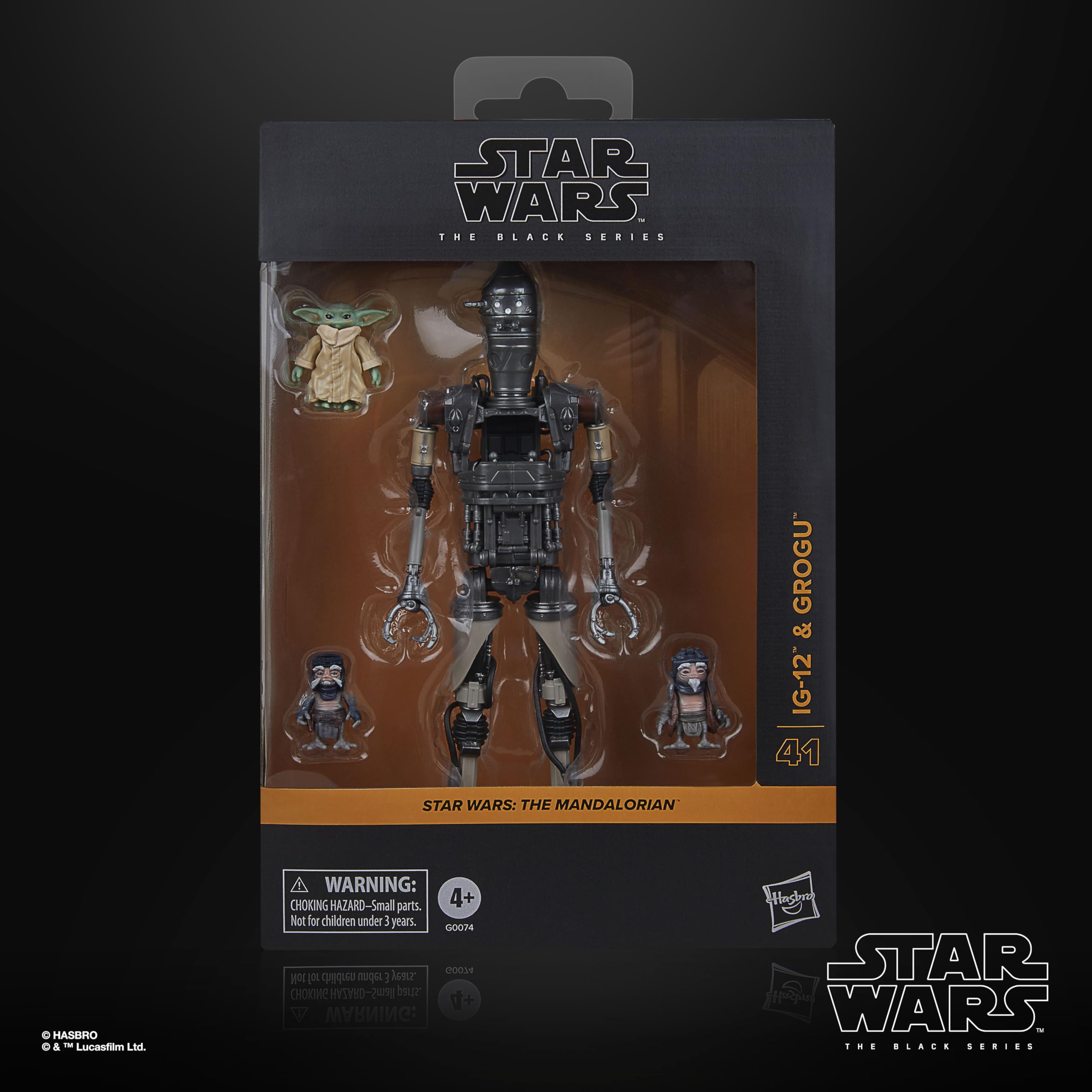 STAR WARS The Black Series IG-12 & Grogu packaging window box for shelf display