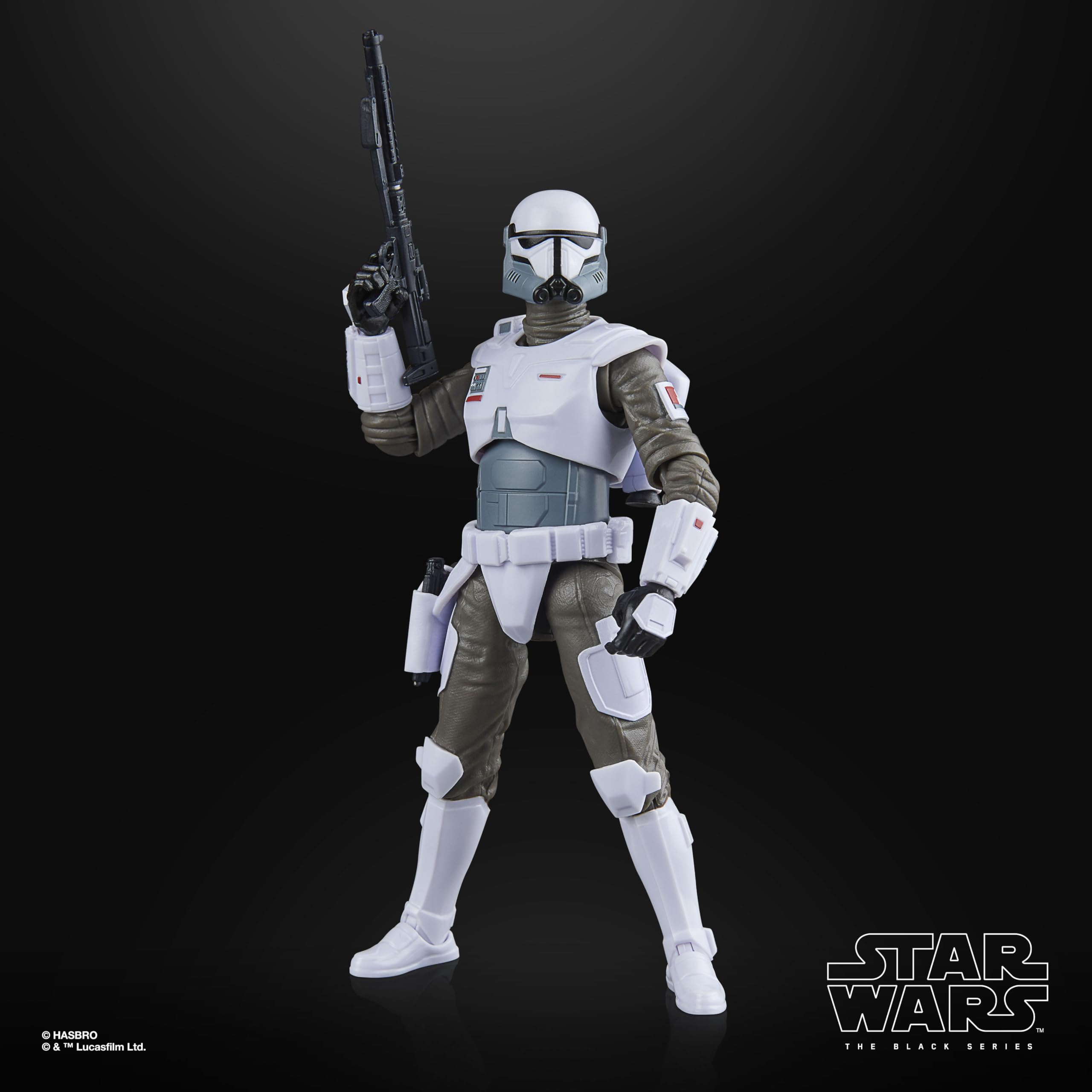 Star Wars The Black Series collectible figure shown with other figures for display.
