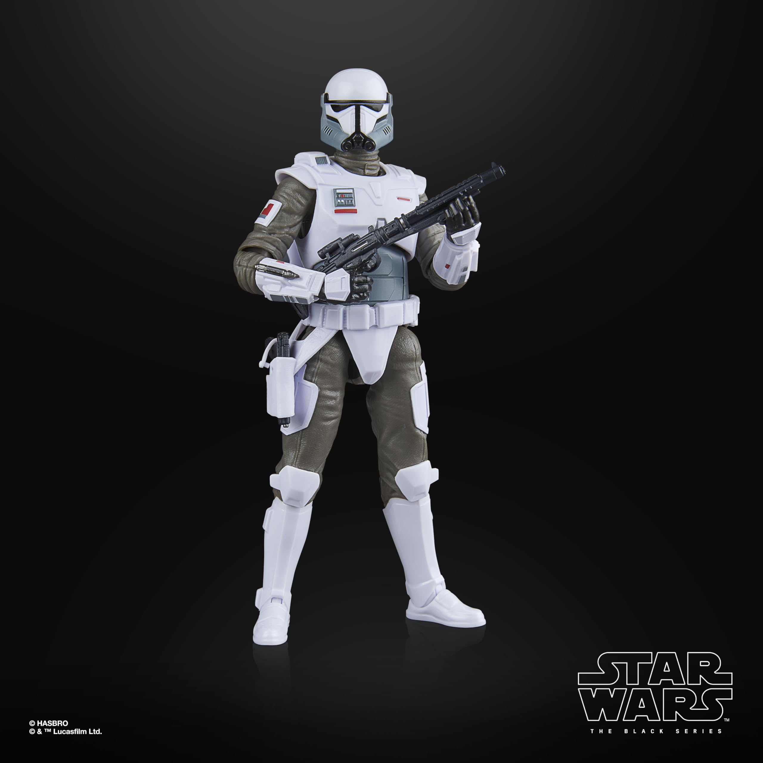 Star Wars window box packaging on display shelf featuring the Imperial Commando.