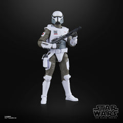 Star Wars window box packaging on display shelf featuring the Imperial Commando.