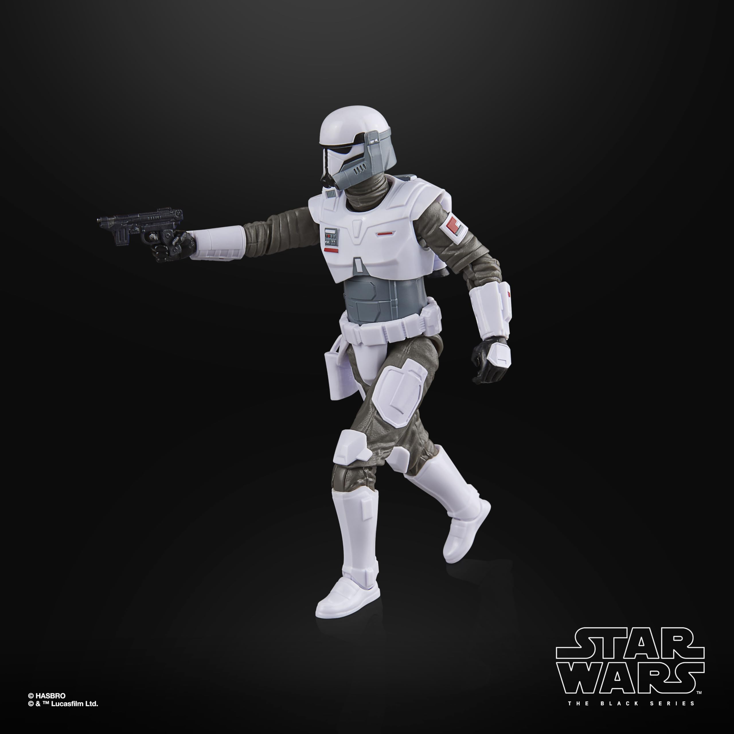 Star Wars The Black Series armor detail with Beskar-like finish close-up.