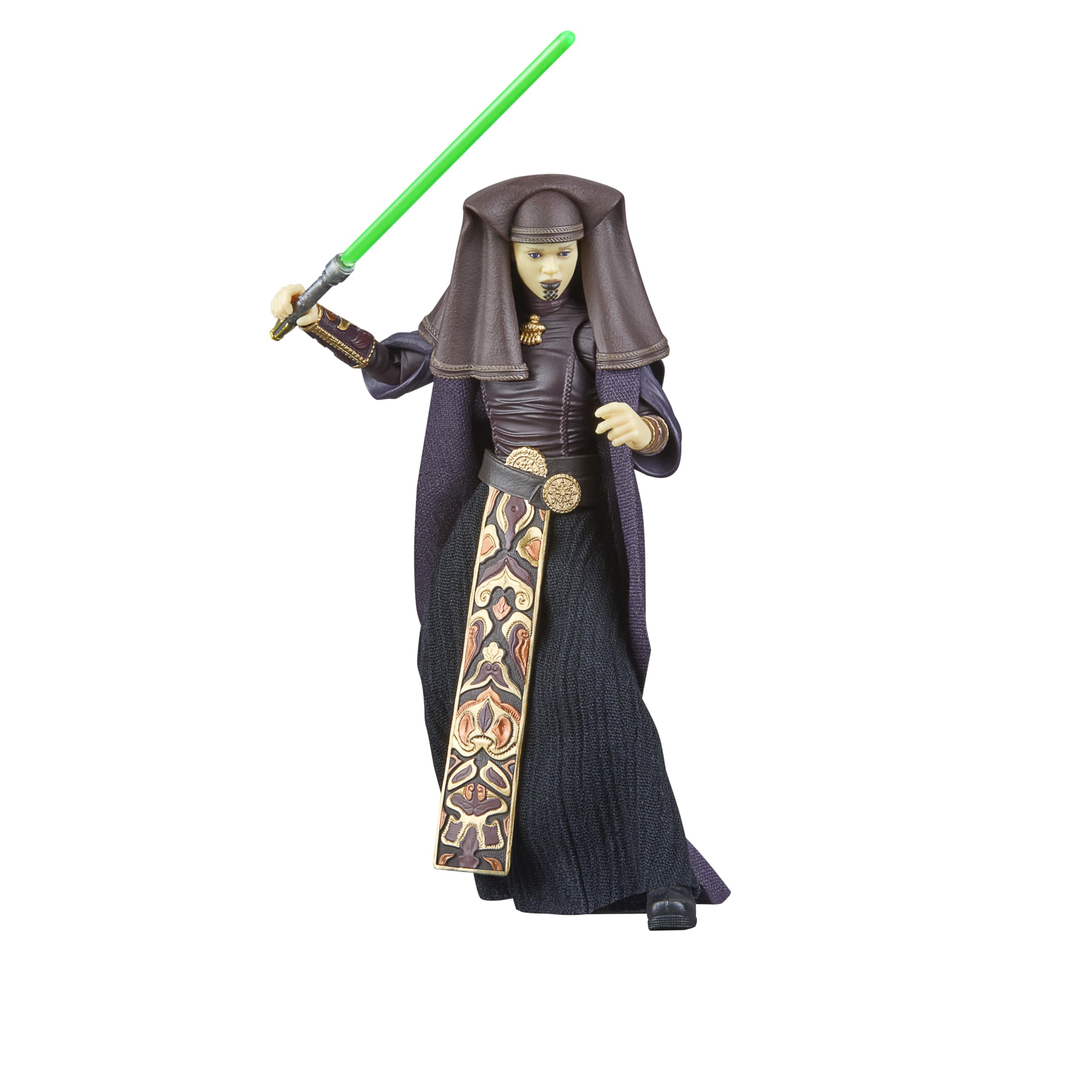 STAR WARS The Black Series Luminara Unduli front view figure for collectors' display.