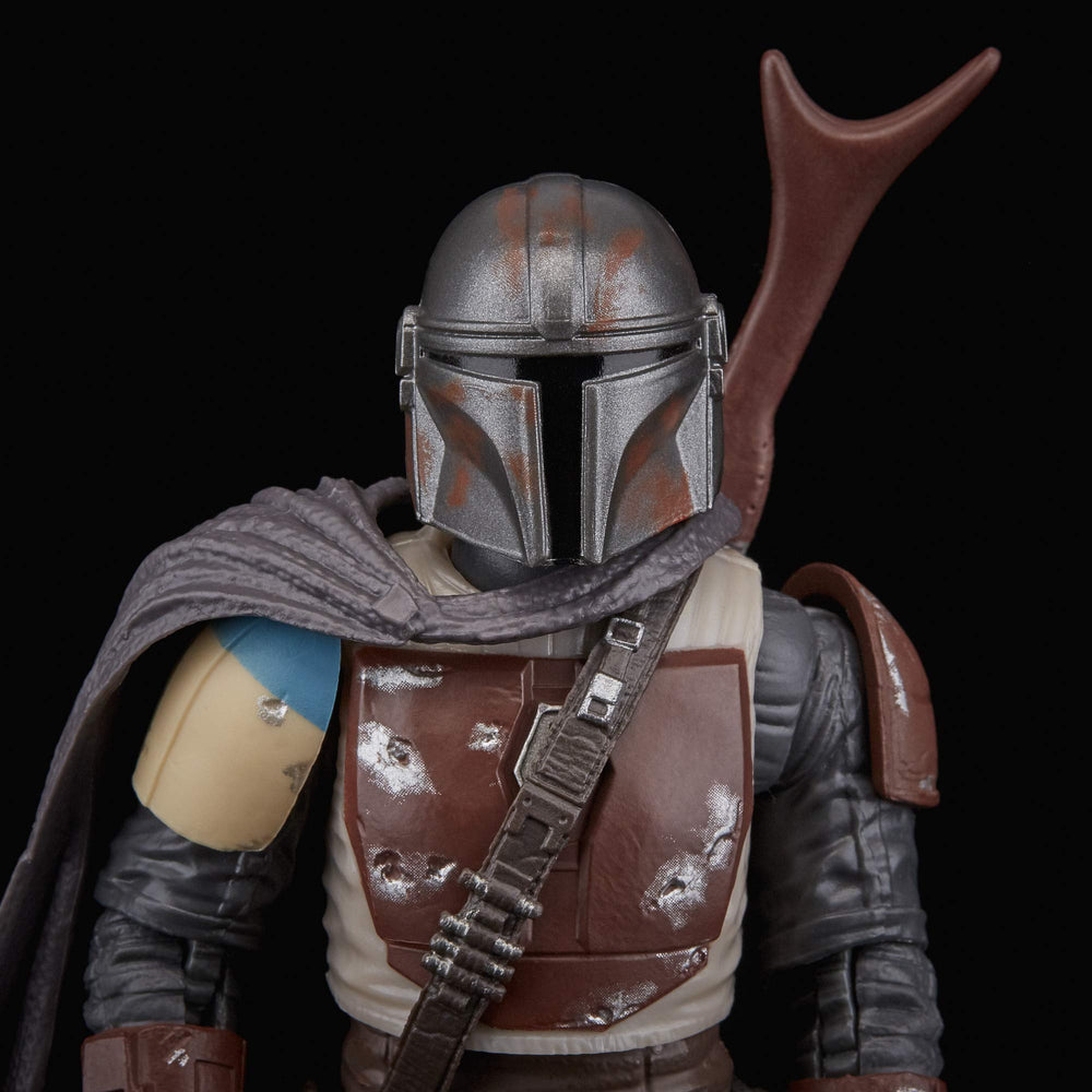 STAR WARS The Black Series Mandalorian armor detail for collectors.