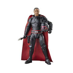 STAR WARS The Black Series Moff Gideon figure in Dark Trooper armor for display.
