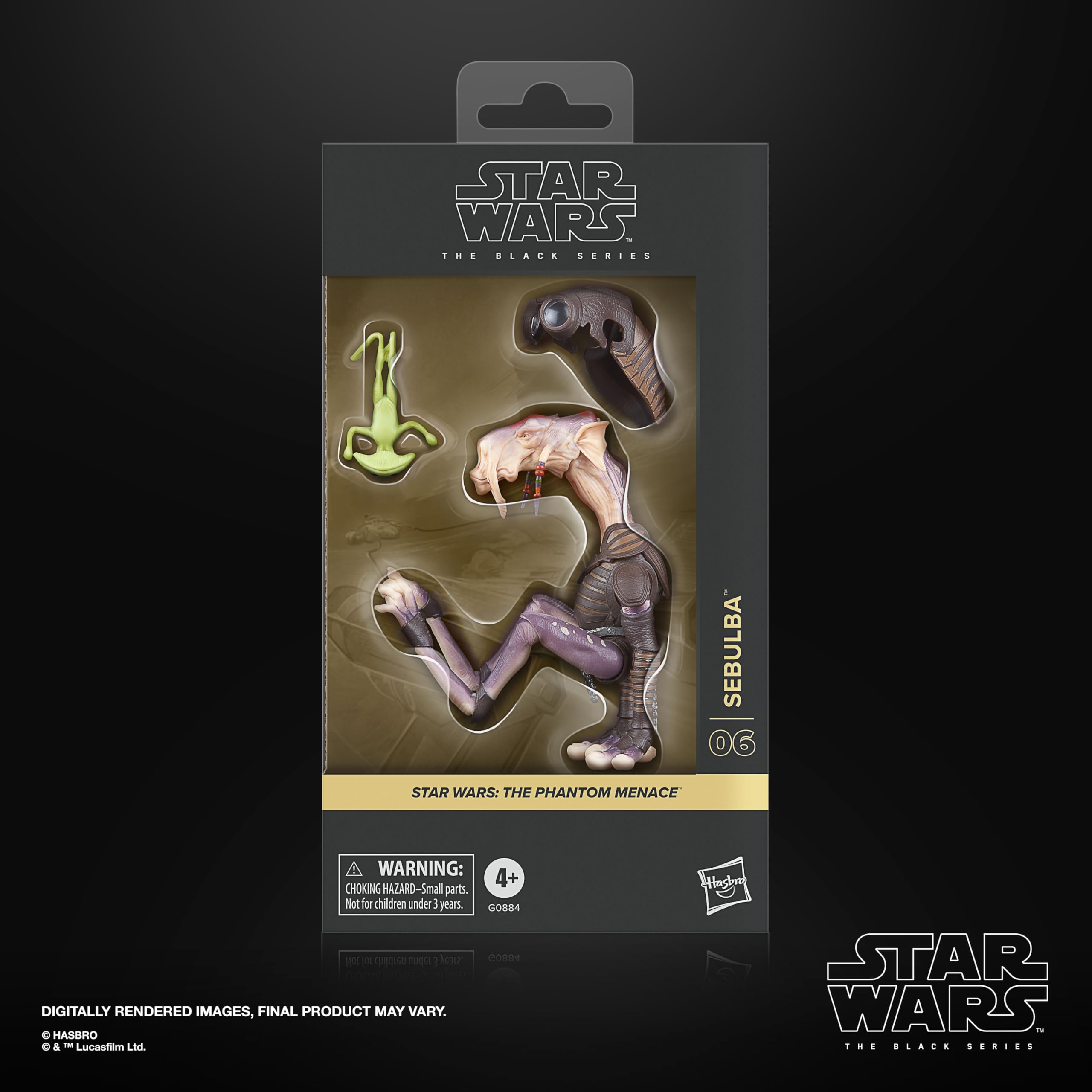 Star Wars The Black Series Sebulba figure posing options for dynamic display.