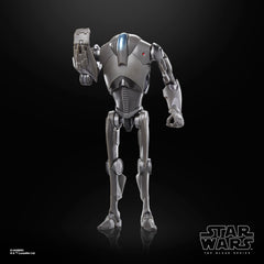 STAR WARS The Black Series Super Battle Droid cannon detail emphasizes battle-ready look