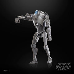 STAR WARS The Black Series Super Battle Droid side profile highlights sleek design and articulation