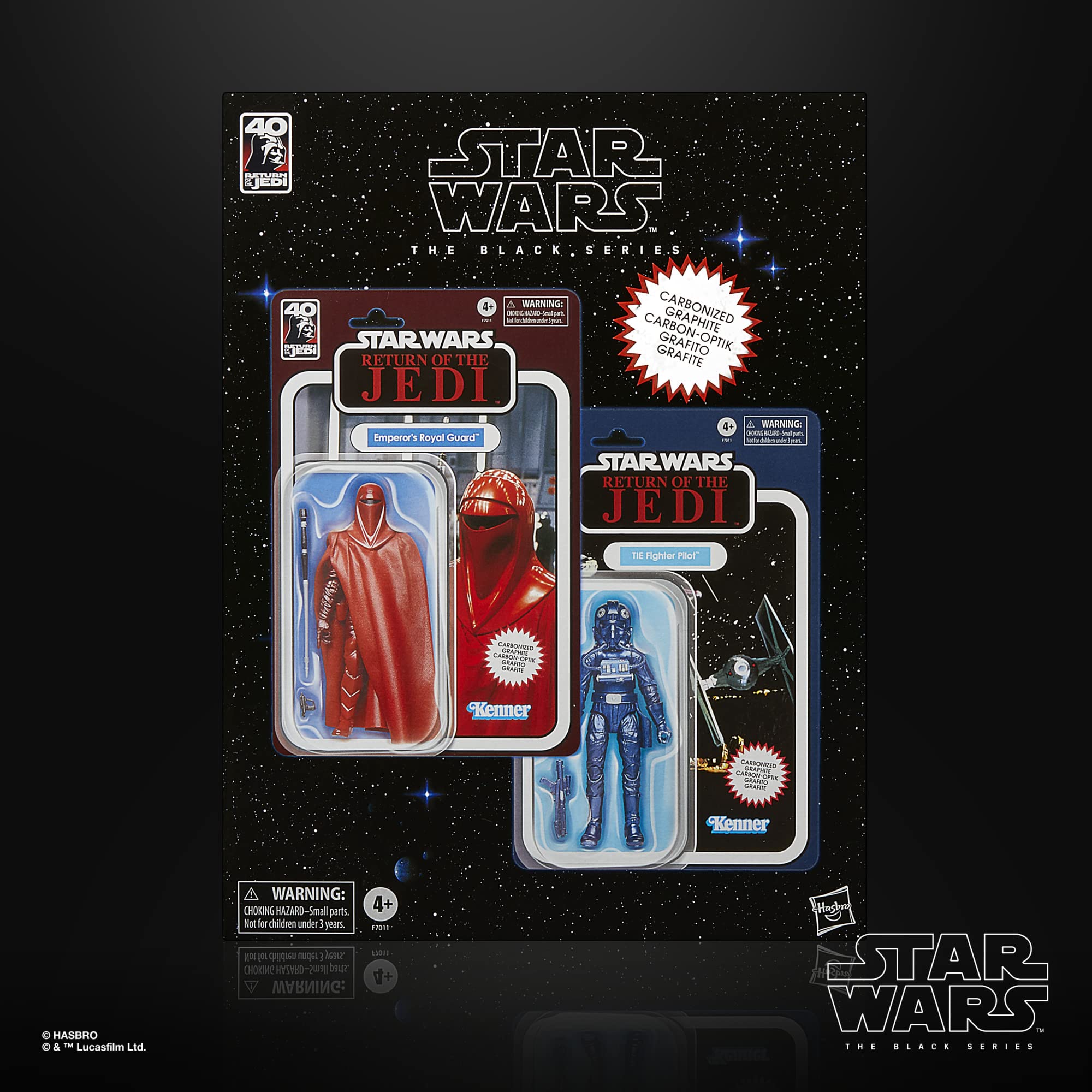 Star Wars The Black Series TIE Pilot carbonized figure offers dynamic display options.