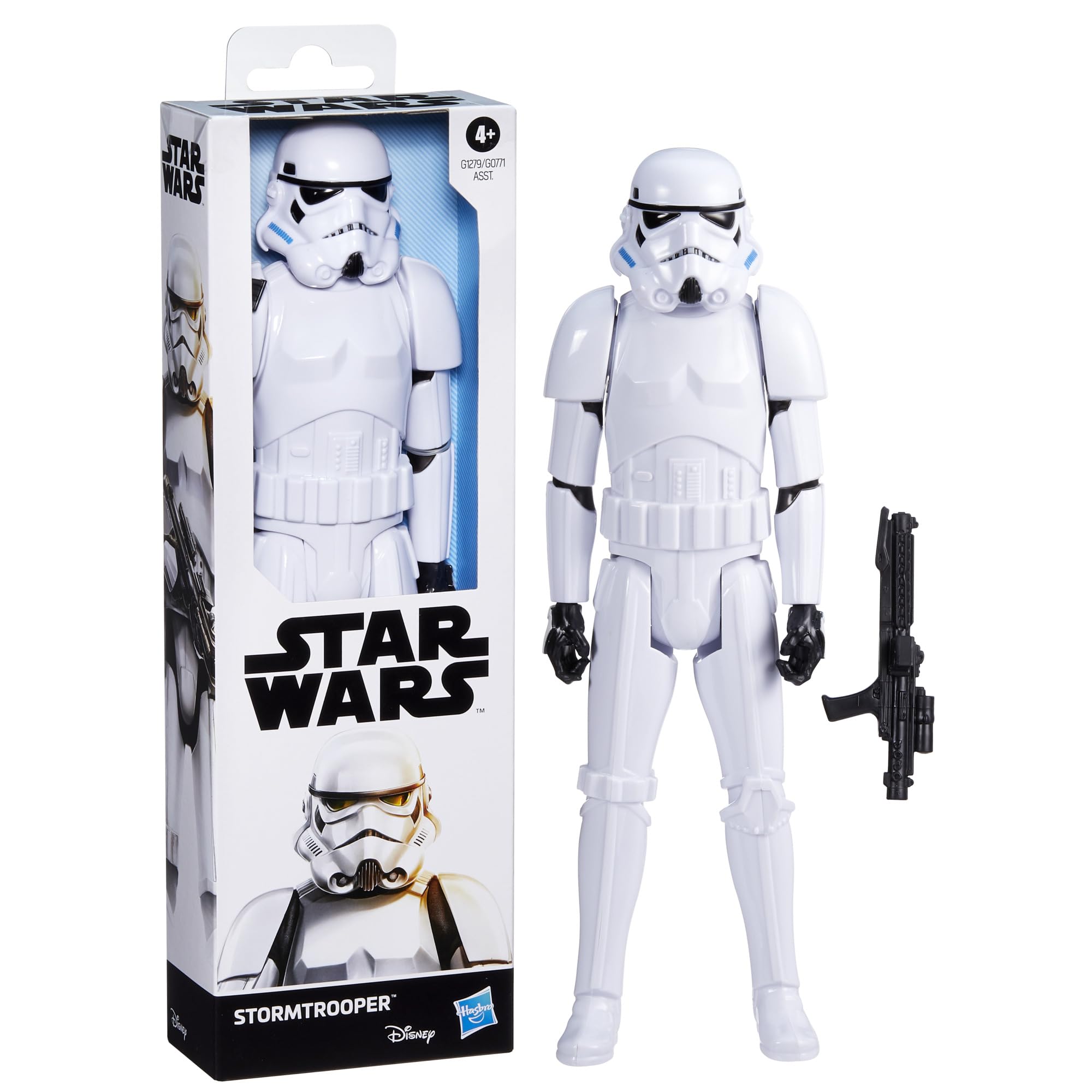 12-inch scale Stormtrooper figure for hands-on storytelling and easy handling.