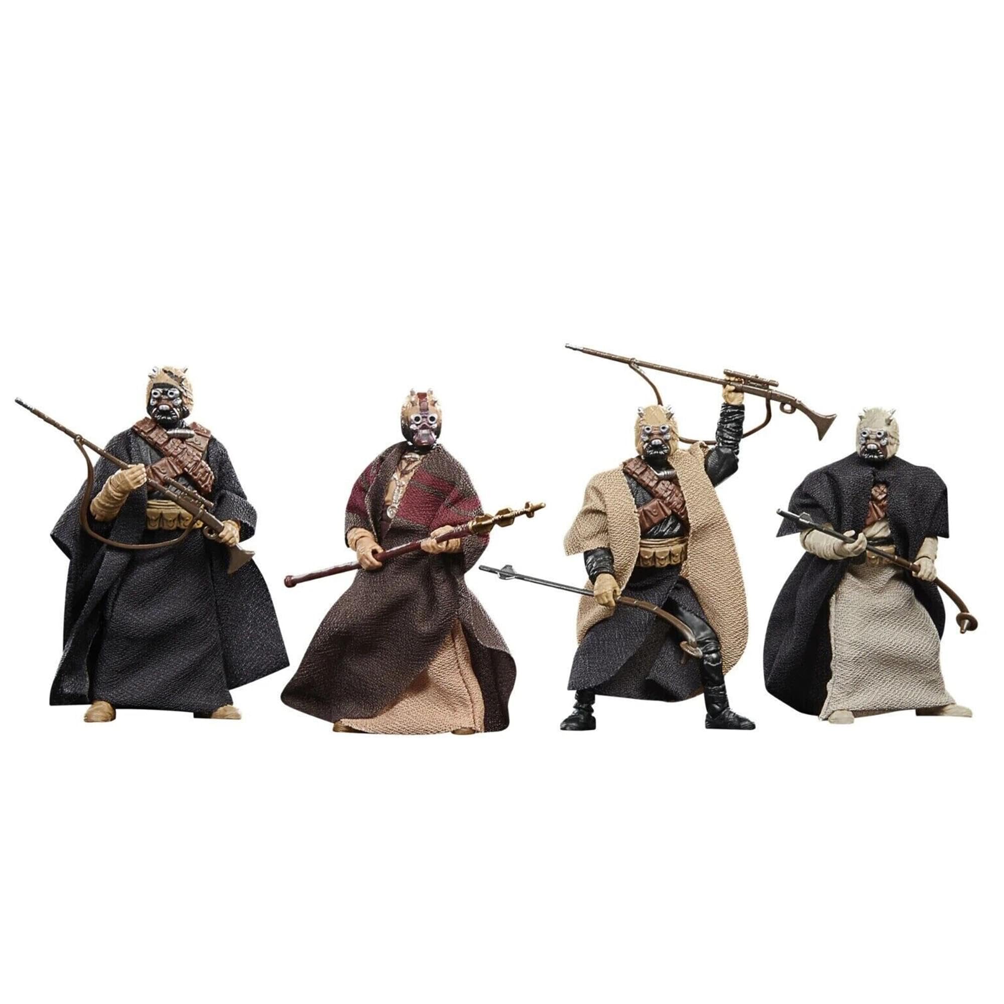 STAR WARS Tusken Raiders 3.75-inch figures articulation close-up for flexible display