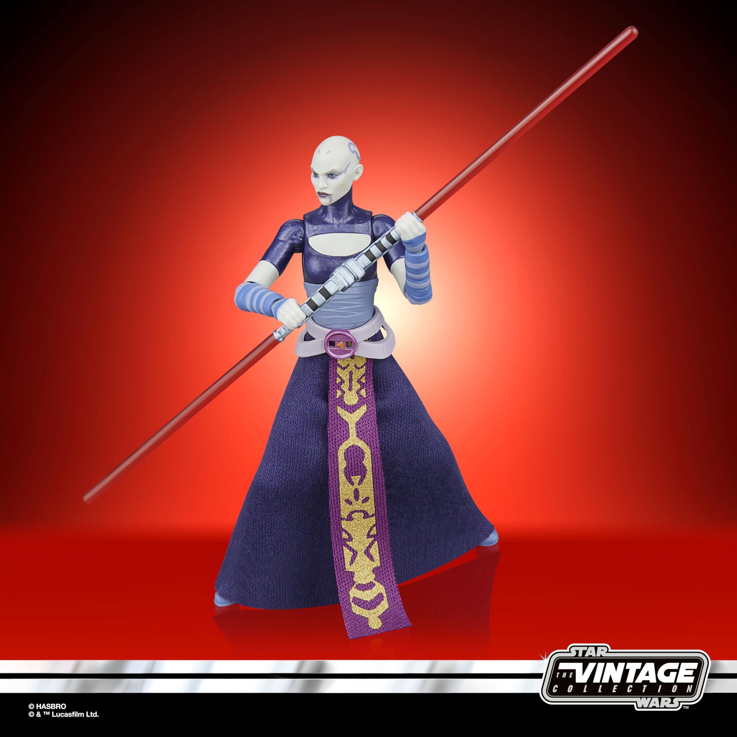 STAR WARS Vintage Collection Asajj Ventress accessories enhance pose options and storytelling.