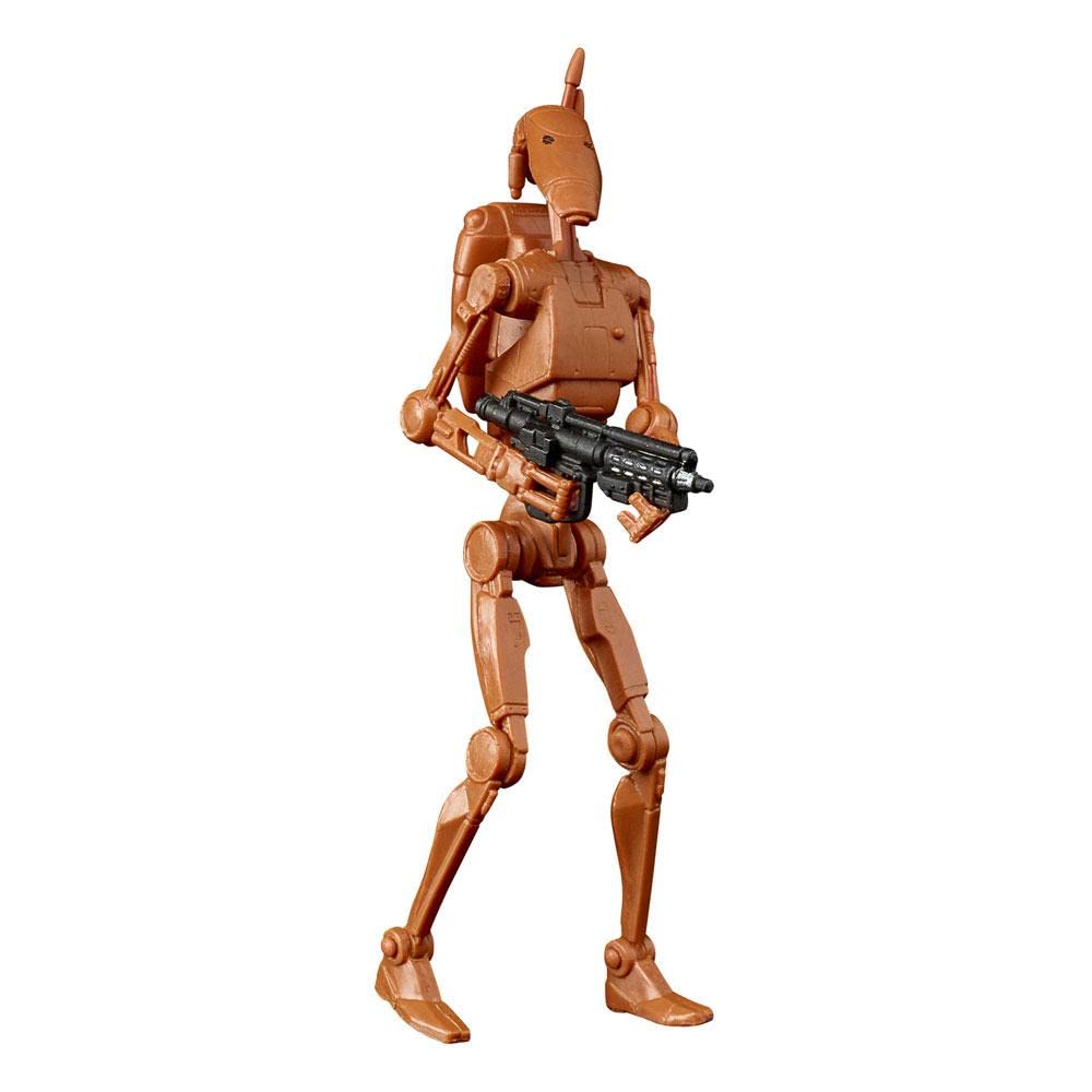 Star Wars The Vintage Collection Battle Droid figure in a dynamic pose for display.