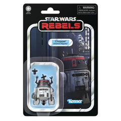 Star Wars Vintage Collection Chopper Imperial Disguise with interchangeable antenna for versatile display.