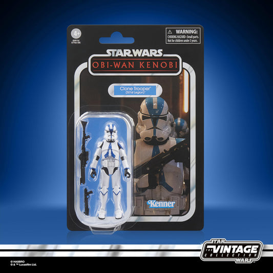 STAR WARS The Vintage Collection Clone Trooper 501st articulation close-up for pose options.