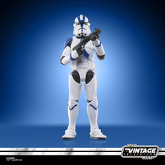 STAR WARS The Vintage Collection Clone Trooper 501st long blaster included for display.
