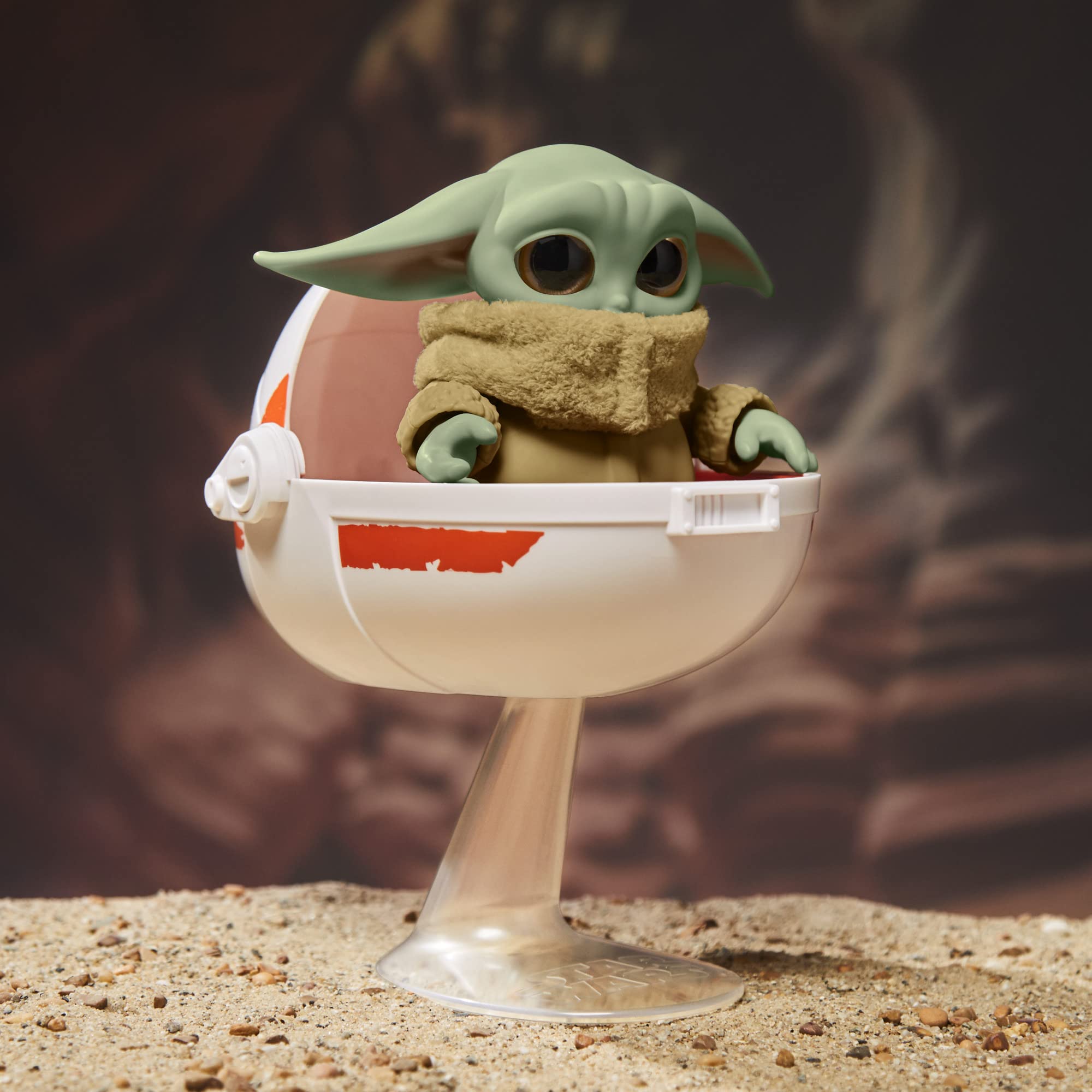 STAR WARS Grogu laid on his back unlocks additional motion and storytelling.