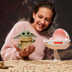 STAR WARS Grogu soft-touch ears enhance tactile exploration during play.