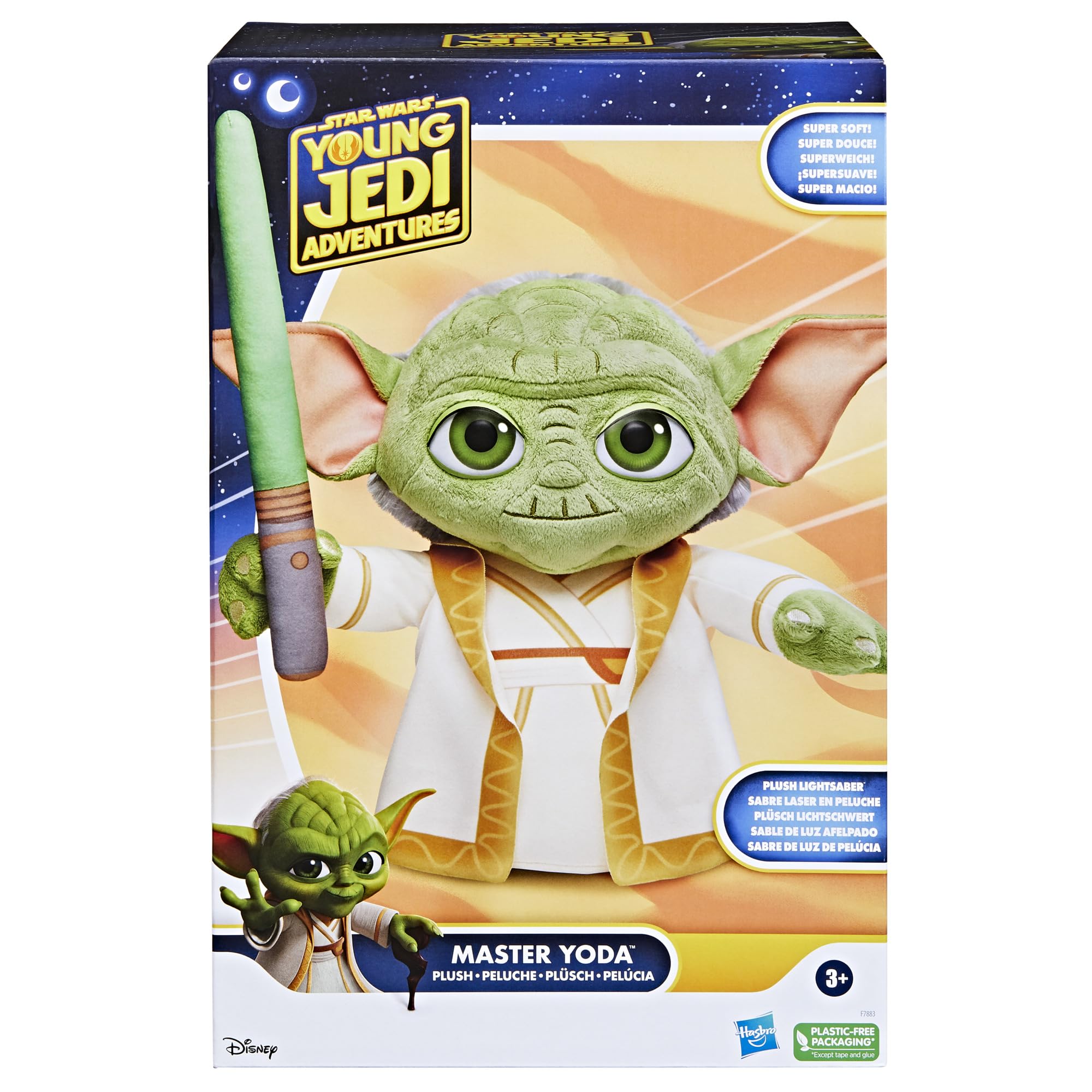 Star Wars Yoda plush robe detail highlighting soft, iconic Jedi robe.