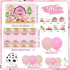 Staraise farm animal tablecloth adds themed decor and easy cleanup.