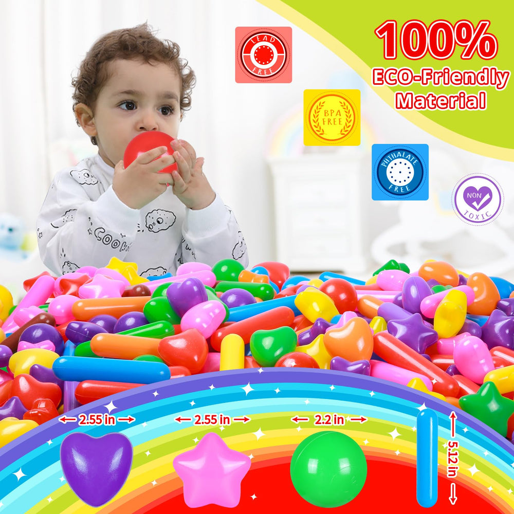 STARBOLO ball pit balls candy-balls add bright shapes for imaginative play.