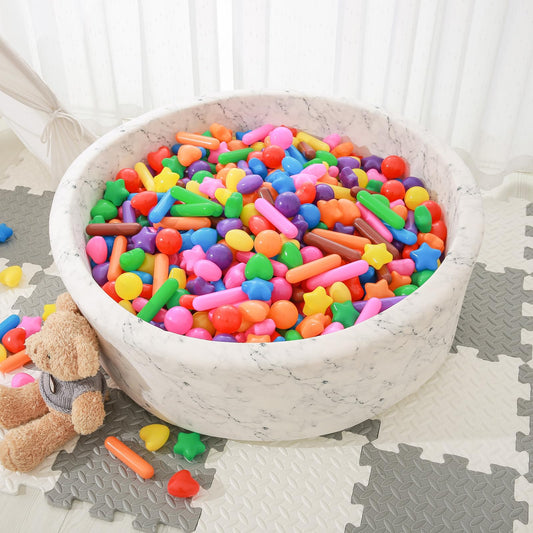 STARBOLO ball pit balls hearts provide tactile fun for toddlers.