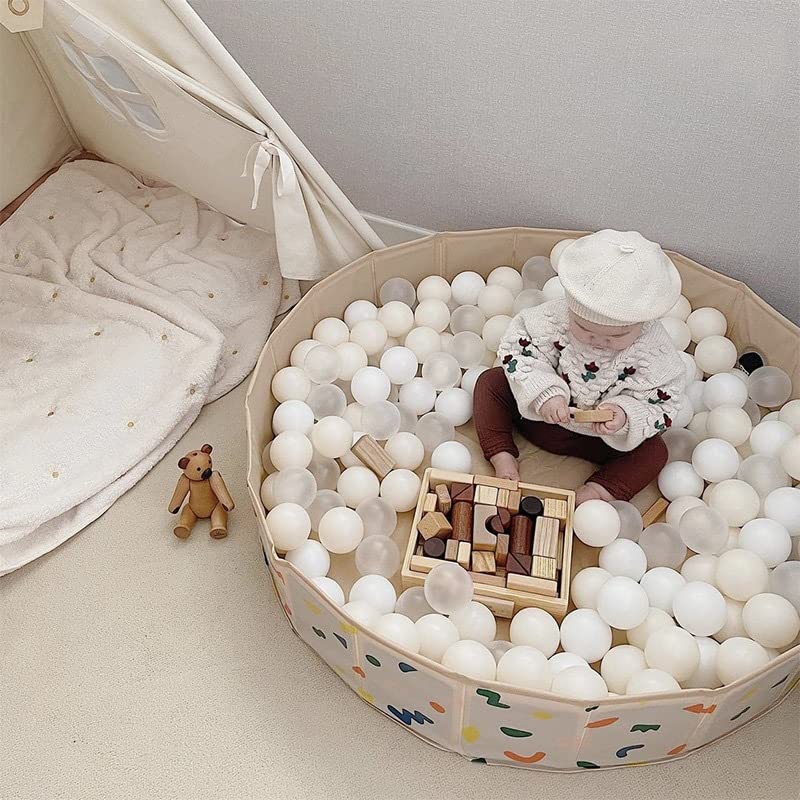 StarBolo beige ball pit balls with reusable storage bag