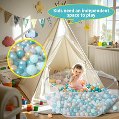 STARBOLO Gray Ball Pit assembly for quick, tool-free setup