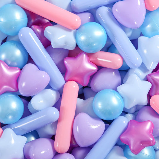 STARBOLO Mermaid Colors ball pit balls for immersive sensory play in a backyard or playroom.